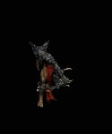 Dark fantasy warrior GFX with red accents