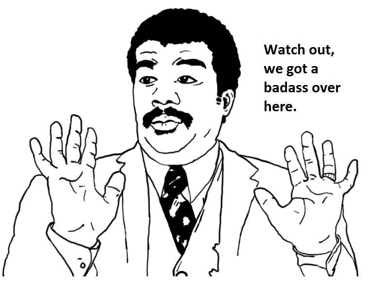 Classic Neil deGrasse Tyson 'badass' reaction meme