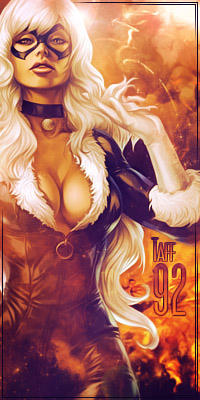 Black Cat GFX signature blazing with fiery style
