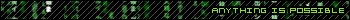 Retro forum banner declaring anything is possible