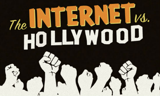 Raised fists rally against Hollywood's internet crackdown