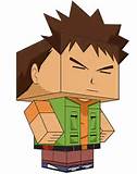 Blocky cubee-style character avatar with backpack