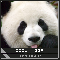 Panda avatar rocking the 'Cool Nigga Avenger' title