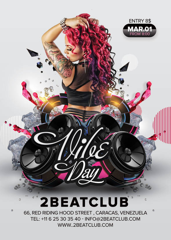 Nightclub flyer art—vibrant, gritty, straight from the party scene