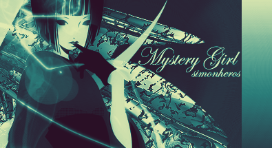 Moody anime GFX signature: 'Mystery Girl' by simonheros