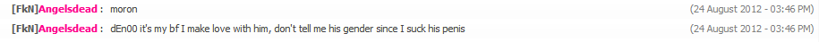 Chat drama with FkN tag in old forum thread