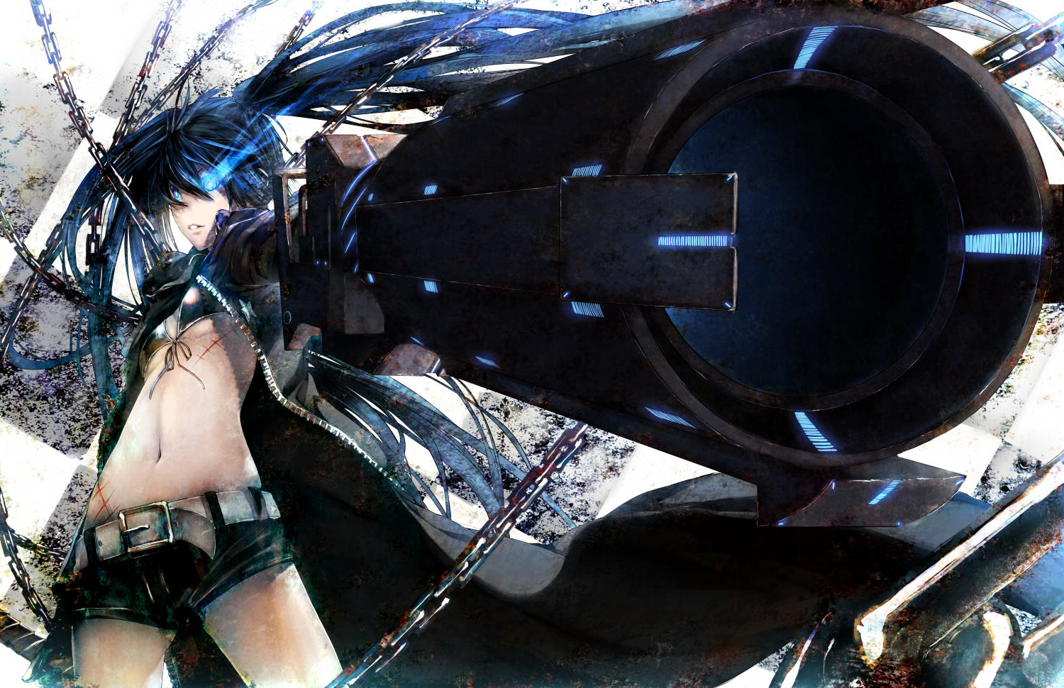 Black Rock Shooter wields her massive black cannon