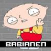 Stewie Griffin flipping the bird avatar