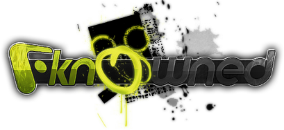 Classic fkn0wned crew logo with grungy splatter art