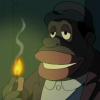 Animated character with cigarette, moody candlelit vibe