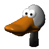Quirky duck-head render, a classic goofy forum avatar