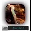 Ambition-themed signature art with figure and text overlay