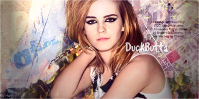 Grunge-style GFX signature featuring a stylized portrait