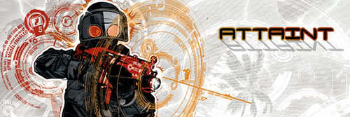 Tactical soldier GFX signature with orange radial swirls