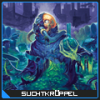 Glowing skull figure emerges from a misty swamp