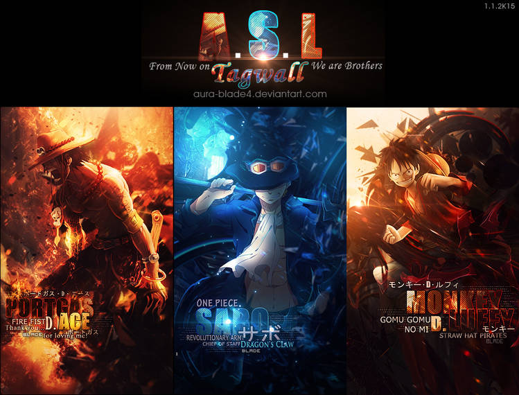 One Piece ASL brothers tagwall GFX artwork