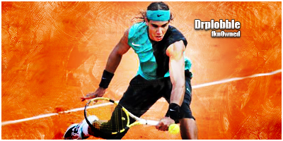 Nadal tennis GFX signature with Drplobble tag