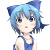 Blue-haired anime girl avatar, classic forum profile pic