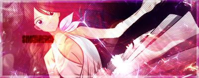 Anime GFX signature with pink energy effects
