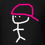 Simple stick figure avatar rocking a pink cap