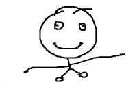 Classic stick-figure doodle, forum meme nostalgia at its finest