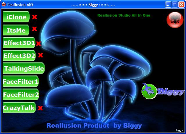 Reallusion AIO software cracker menu screenshot