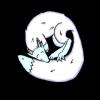 Spooky Jack Skellington-style ghost avatar art