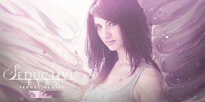 Ethereal angel-winged signature art with soft pink tones