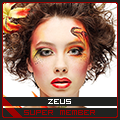 Fiery Zeus portrait GFX signature with dramatic lighting