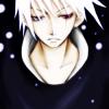 White-haired anime boy avatar under a starry night
