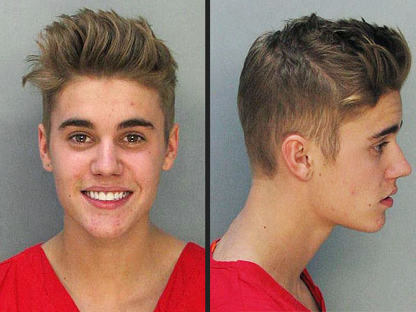 Bieber's infamous mugshot, forever meme fodder