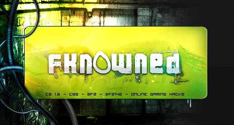 Classic fkn0wned crew banner with glowing yellow-green tech vibe
