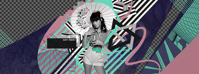 Katy Perry retro geometric fan-art GFX signature