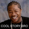 Classic 'Cool Story Bro' reaction meme from the forum days