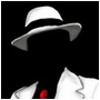 Mysterious silhouette avatar in classic fedora noir style