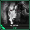 Wolf-eyed digital art signature with moody green tint