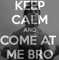 Classic 'Keep Calm and Come at Me Bro' meme