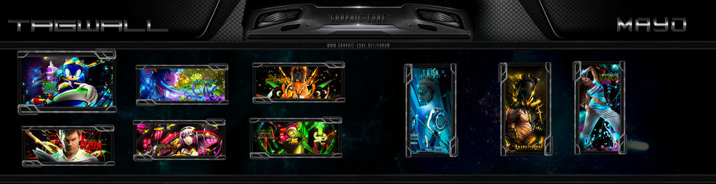 TagWall gallery banner packed with vibrant GFX signatures