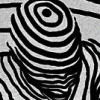 Hypnotic swirled portrait, classic forum avatar art vibes