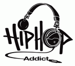 Old-school HipHopAddict logo with headphones and turntable