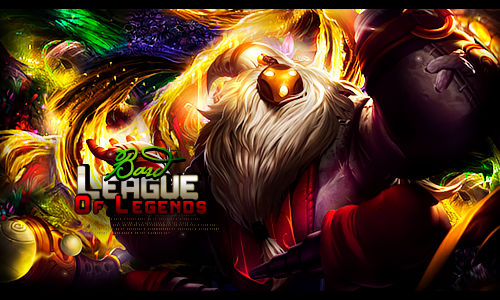 Fiery League of Legends GFX art signature