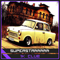 Vintage car GFX signature with '1K club' badge