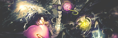 Surreal digital art with glowing brain and lightning effects