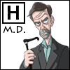 House M.D. cartoon avatar with cane