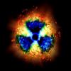 Glowing radioactive symbol GFX art piece