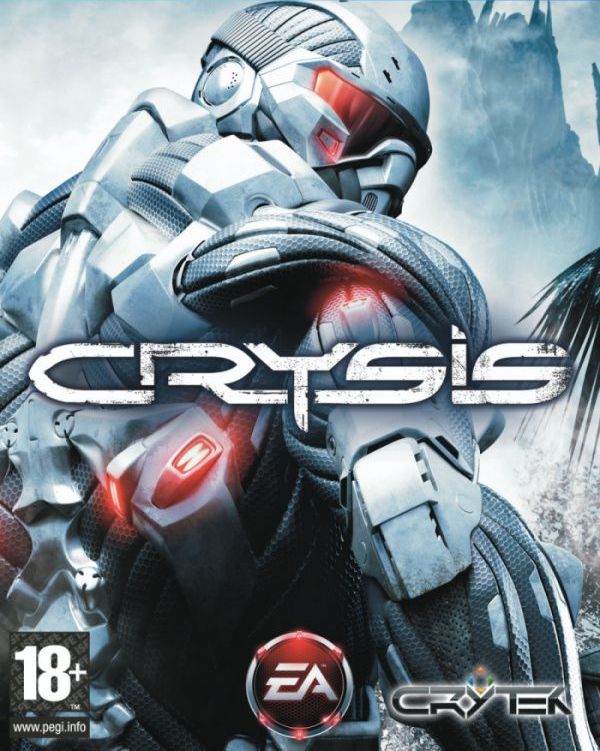 Crysis game cover art, nanosuit soldier