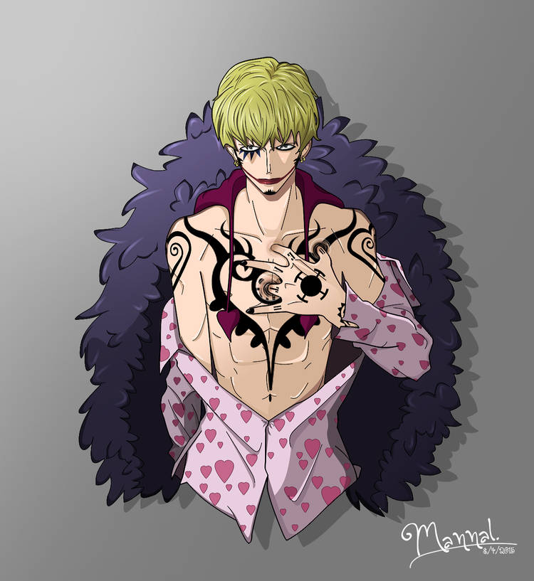One Piece fan art — Doflamingo in his signature feathered coat