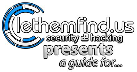 Old-school security/hacking forum guide title banner