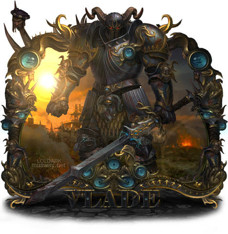 Dark armored warrior GFX signature with ornate frame
