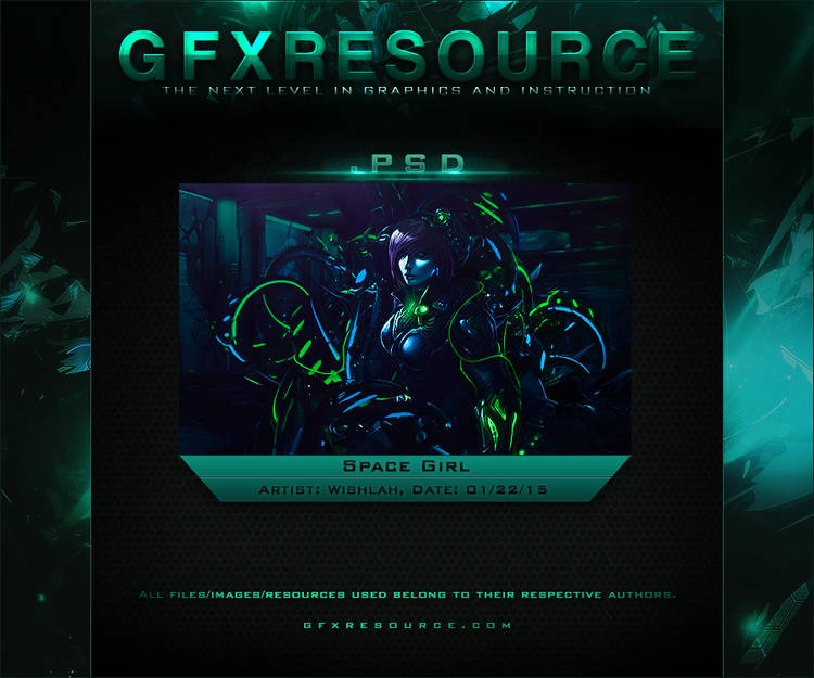 Sci-fi space girl GFX resource showcase piece